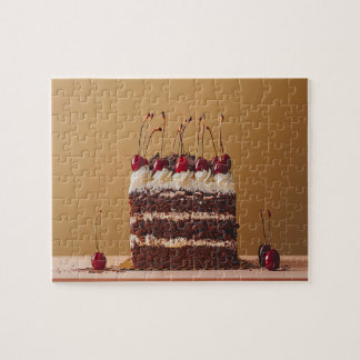 Black Forest Cake Germany Tasty Food Photo Jigsaw Puzzle
