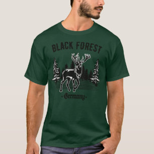 Black Forest Germany Deer with Trees T-Shirt