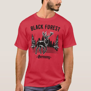 Black Forest Germany Deer with Trees T-Shirt
