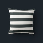 Black Forest Green and White Stripes Cushion<br><div class="desc">Black Forest Green and White Stripes</div>