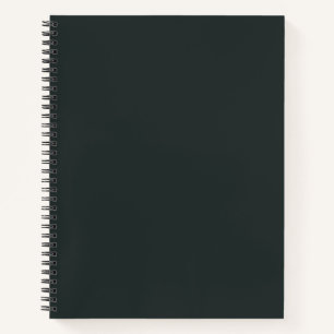 Black Forest Green Solid Colour Notebook