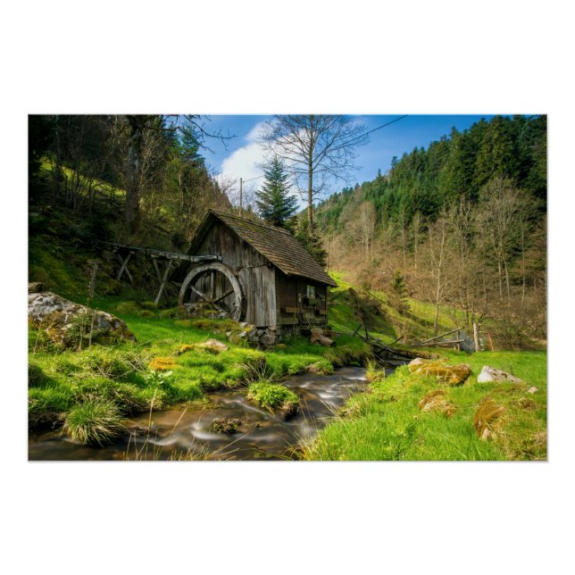 Black Forest Grist Mill Germany Poster (Front)