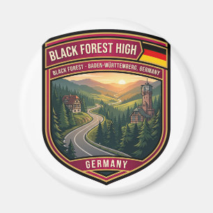 Black Forest High Road German Road Trip Magnet