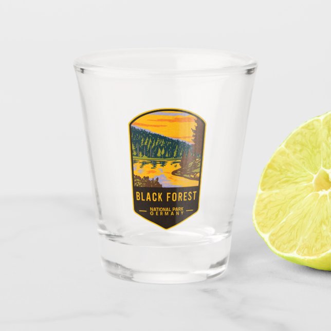 Black Forest National Park Germany Shot Glass (Front)