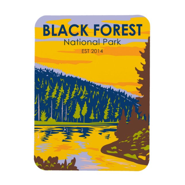 Black Forest National Park Germany Vintage Magnet (Vertical)