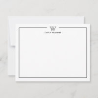 Black Formal Classic Family Monogram Minimal