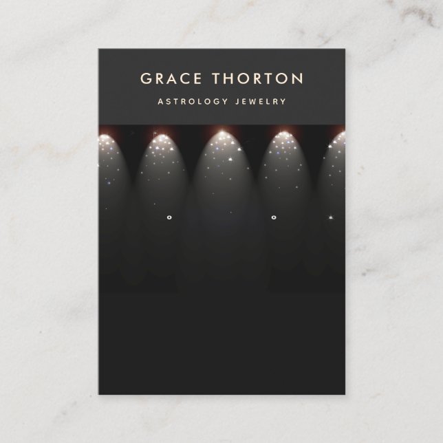 Black Formal Earring  Display Card (Front)