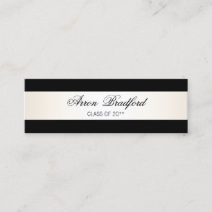 Black Formal Graduation Name Card Enclosure