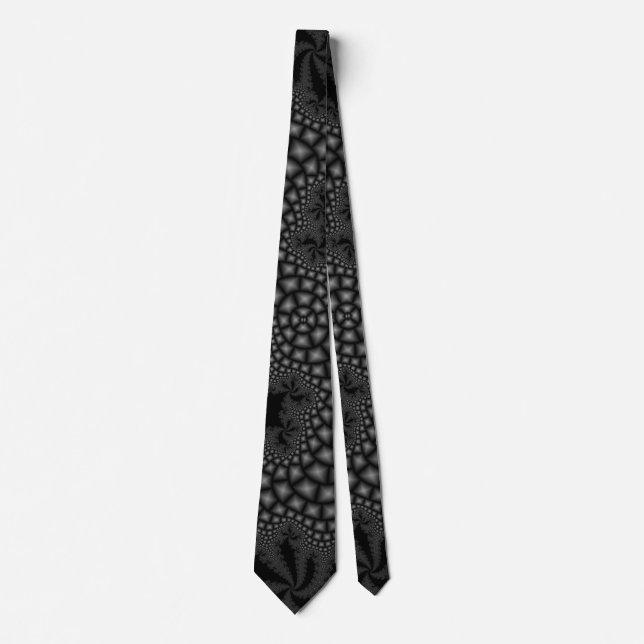 Black fractal  tie (Front)