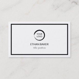Black Frame & Logos Business Card