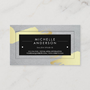 Black Frame / Modern Brushed Business Card