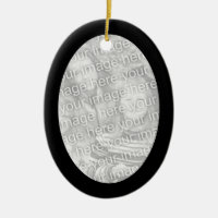 Black Frame Oval Ornament