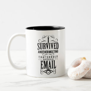 Black Frame with typography Funny gift Two-Tone Coffee Mug