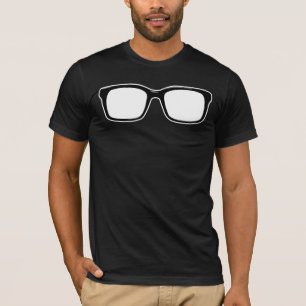 Black framed glasses t-shirt