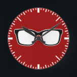 Black framed glasses wall clock<br><div class="desc">com.</div>