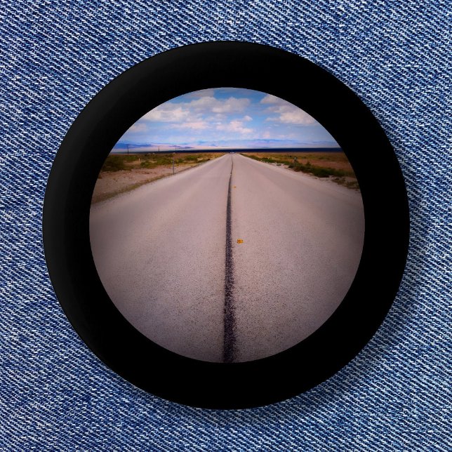 Black Framed Photo 6 Cm Round Badge (Create your own black framed photo pinback button.)