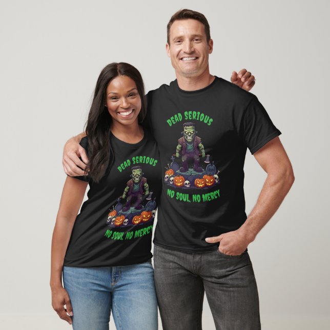 🖤 Black Frankenstein Halloween Tee 💀⚡ (Unisex)