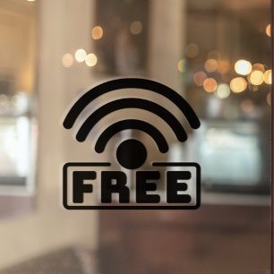 Black Free WIFI Workspace Coffee Shop