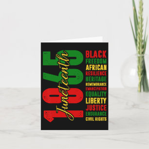 Black Freedom African Resilience Remembrance Junet Card