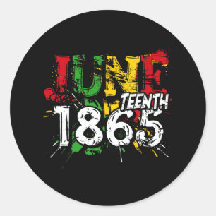 Black Freedom Juneteenth 1865 Black Pride Women Classic Round Sticker