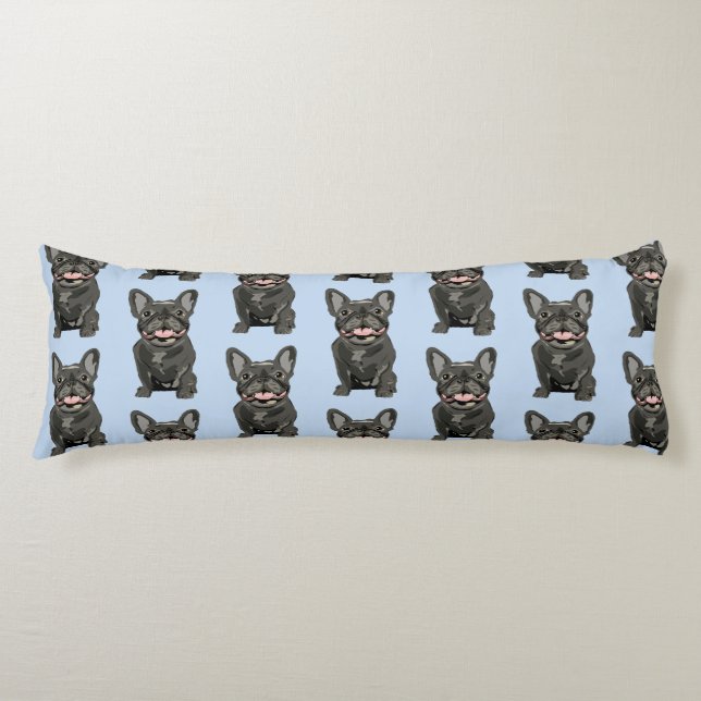 Black French Bulldog,  Body Cushion (Front)