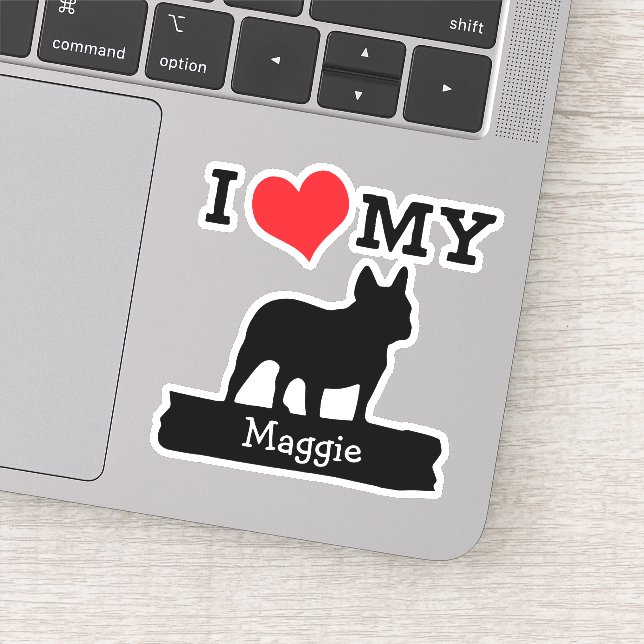 Black French Bulldog Custom Name (Detail)