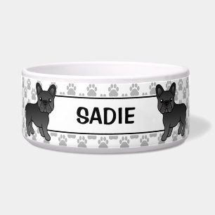 Black French Bulldog Cute Cartoon Dog & Name