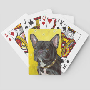 Black French Bulldog Dog Playing Cards