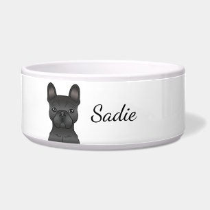 Black French Bulldog / Frenchie Cartoon Dog & Name