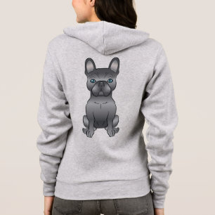 Black French Bulldog / Frenchie Dog Cartoon Dog Hoodie
