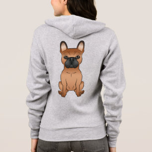 Black French Bulldog / Frenchie Dog Cartoon Dog Hoodie
