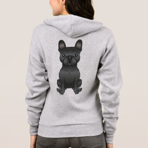 Black French Bulldog / Frenchie Dog Cartoon Dog Hoodie