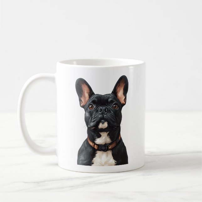 Black French Bulldog Mug (Left)