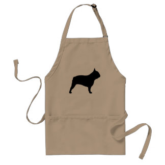 Black French Bulldog Silhouette | Frenchie Dog Standard Apron
