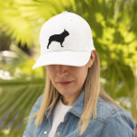 Black French Bulldog Silhouette Frenchie Dog Trucker Hat<br><div class="desc">A cool Frenchie lover's trucker hat. Black French Bulldog silhouette. Unisex size fits most teens and adults.</div>
