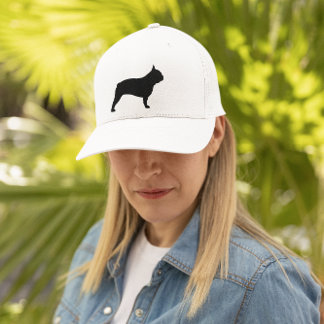 Black French Bulldog Silhouette Frenchie Dog Trucker Hat