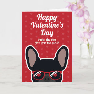 Black French Bulldog Valentine's Day Card