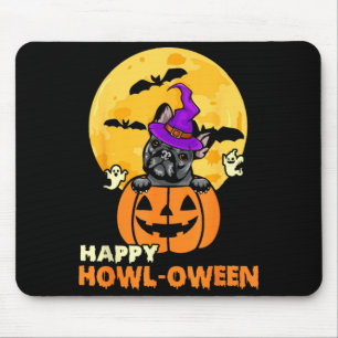 Black French Bulldog Witch Dog Lover Happy Mouse Pad