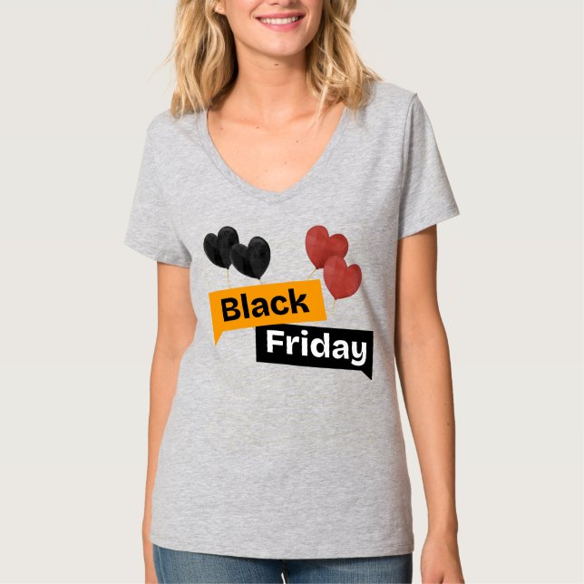 Black Friday Balloons – Grey big deal for Women  T-Shirt (Front)