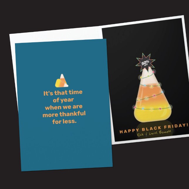 Black Friday Candy Corn Tree Greeting Card (Creator Uploaded)