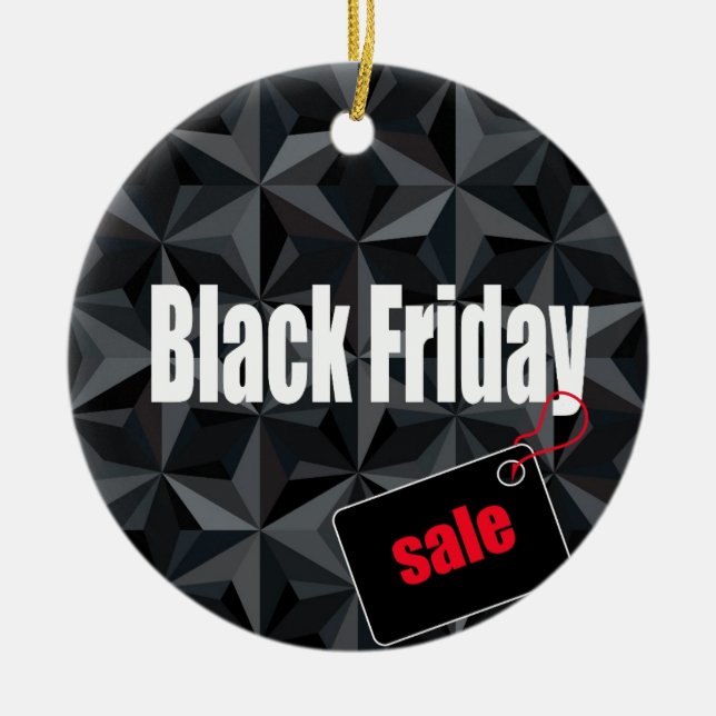 Black Friday Ceramic Tree Decoration (Front)