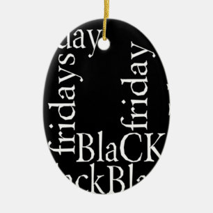 Black Friday Design Ceramic Tree Decoration