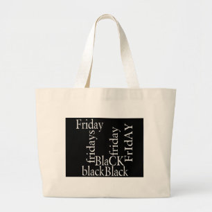 Black Friday Design Large Tote Bag