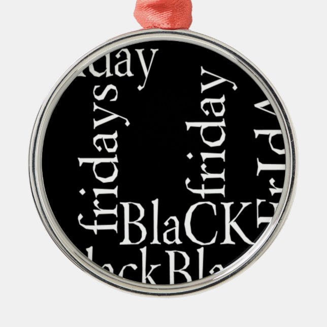 Black Friday Design Metal Tree Decoration (Front)