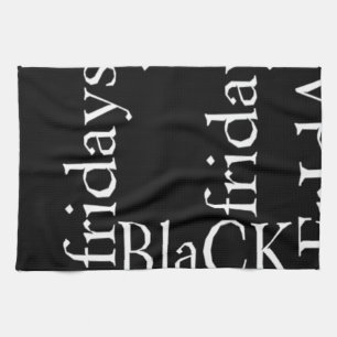 Black Friday Design Tea Towel