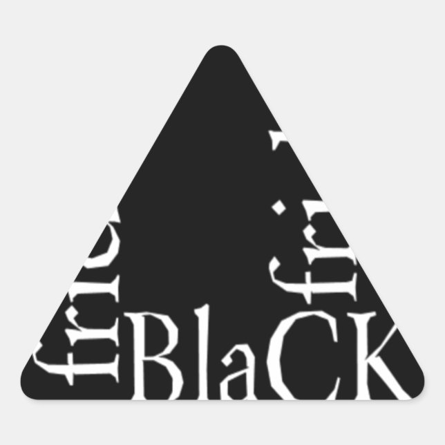 Black Friday Design Triangle Sticker (Front)