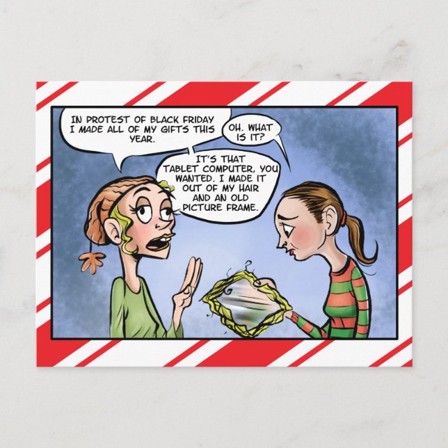 Black Friday Protest Homemade Gift Greeting Postcard (Front)