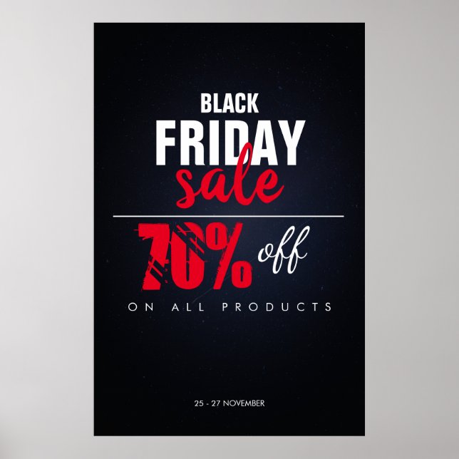 Black Friday Sale Business Discount Store Poster (Front)