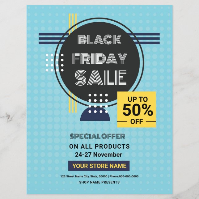 Black Friday Sale Flyer Template (Front)