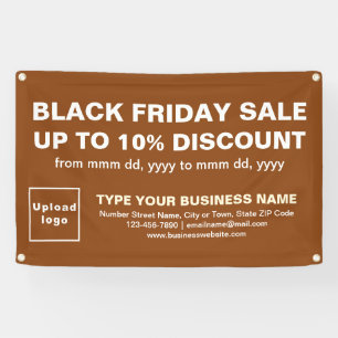 Black Friday Sale on Brown Rectangle Banner
